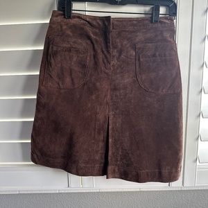 Lilly Pulitzer  brown suede skirt